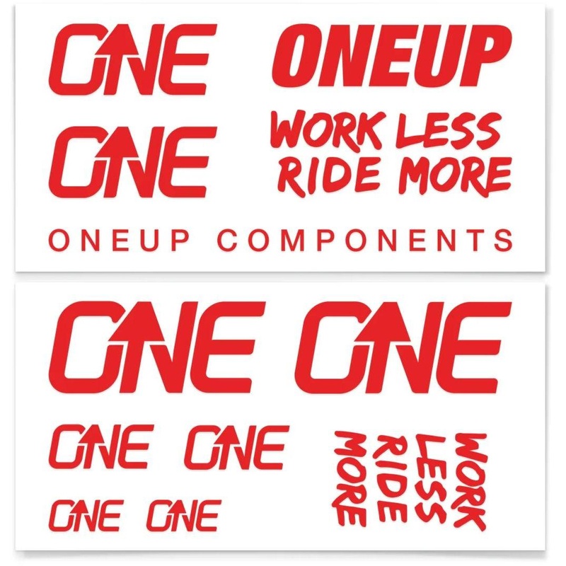 OneUp Components Handlebar Decal Kit Red