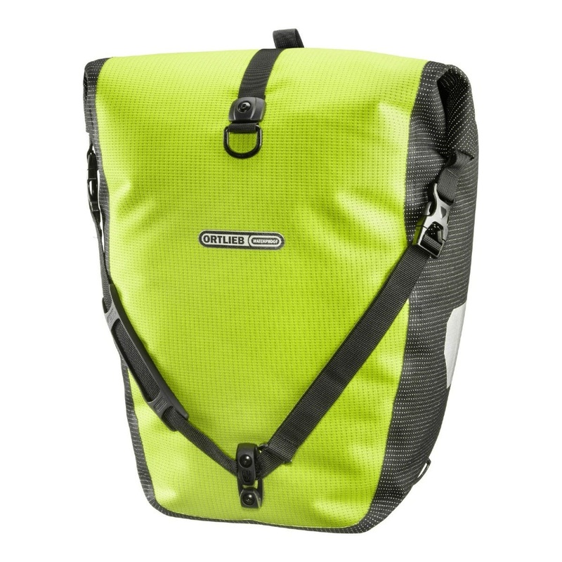 Ortlieb Back-Roller High Visibility Single Pannier Bag Neon Yellow Reflect