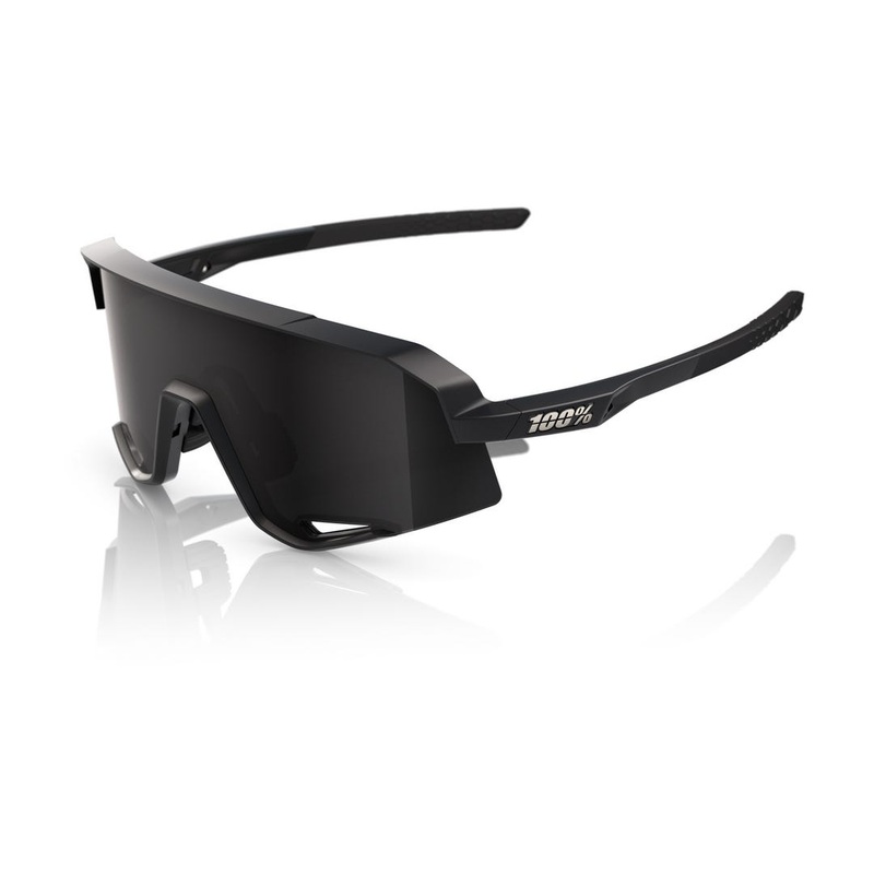 100% Slendale Sunglasses Matte Black Smoke Lens