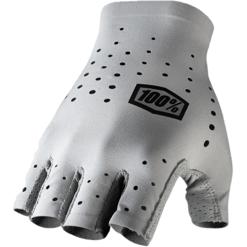 100% Sling Short Finger Gloves Grey