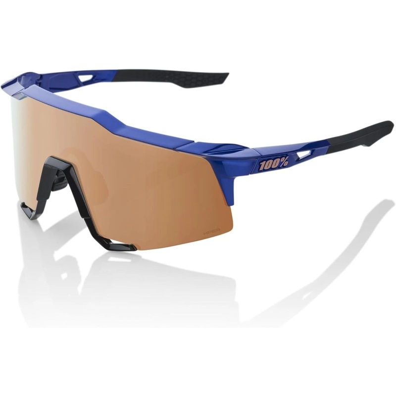 100% Speedcraft Sunglasses Gloss Cobalt Blue - HiPER Copper Mirror Lens