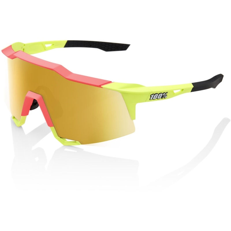 100% Speedcraft Sunglasses Washed Yellow - Gold Lens