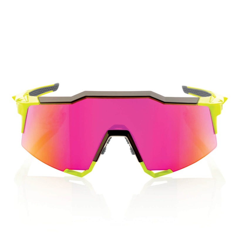 100% Speedcraft Sunglasses Yellow with Purple Lens