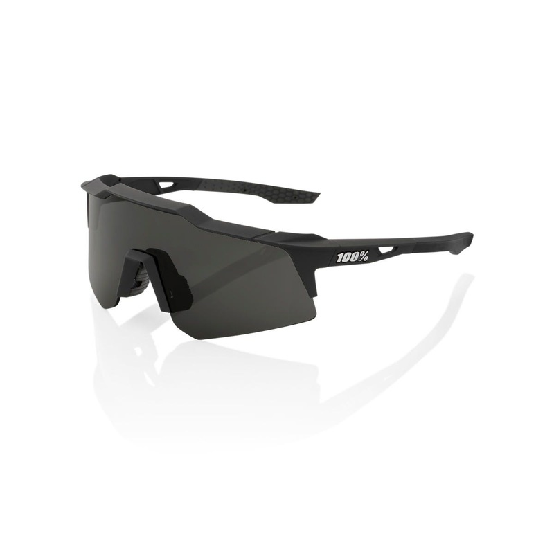 100% Speedcraft XS Sunglasses Black with Smoke Lens