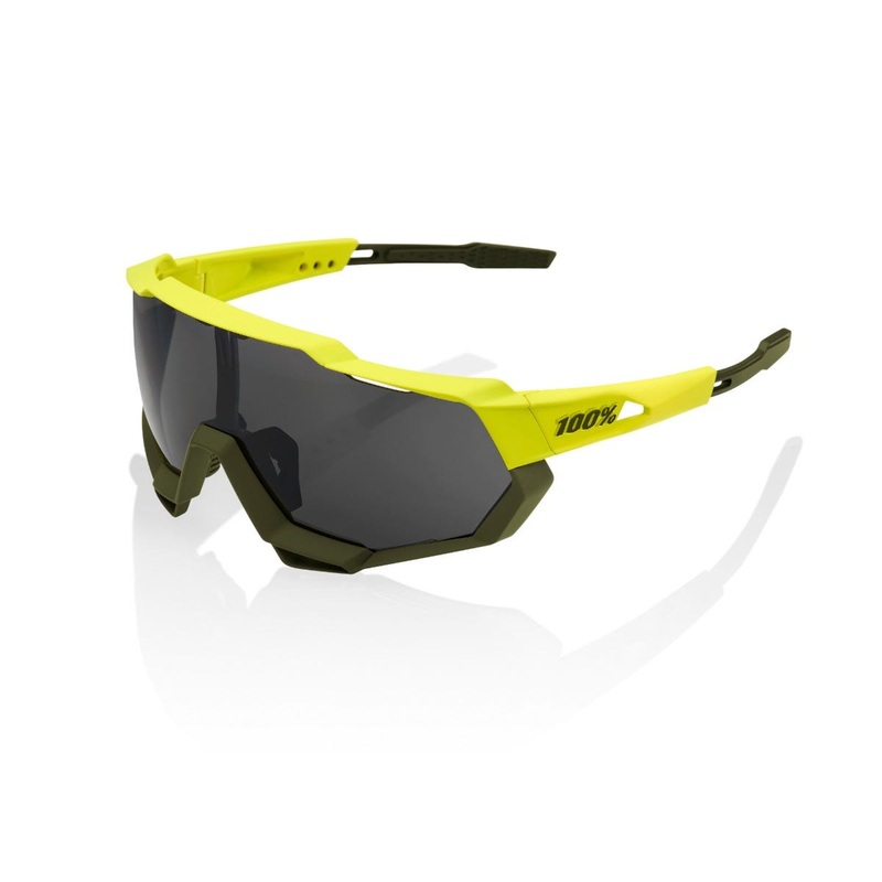 100% Speedtrap Sunglasses Banana/Black Mirror Lens