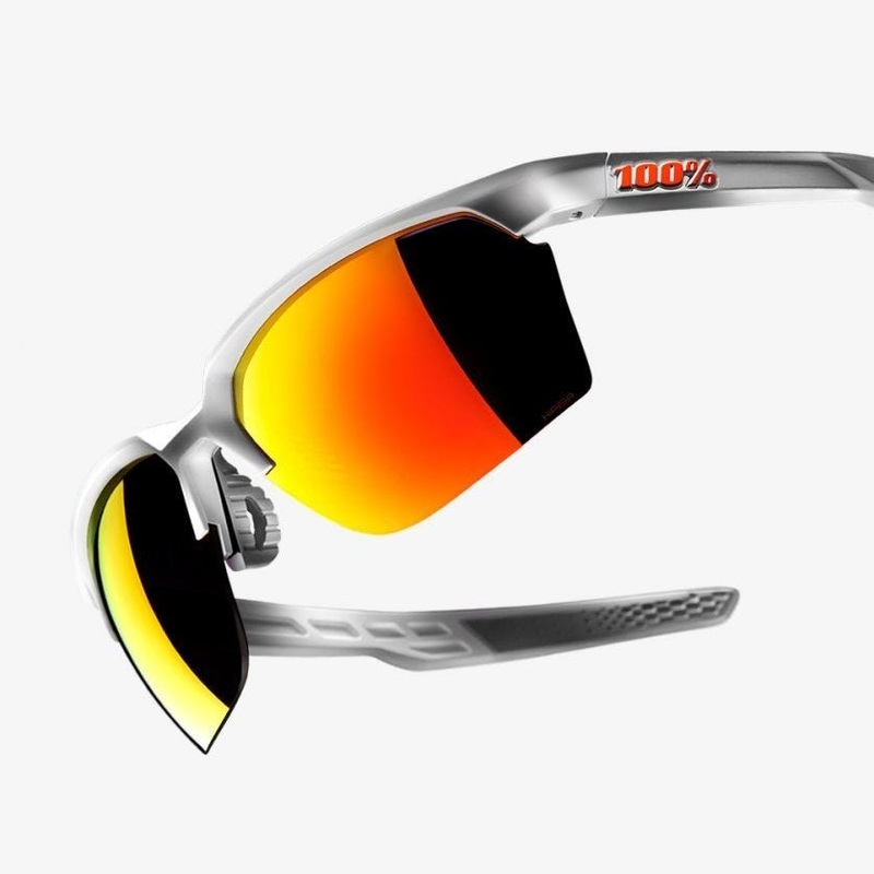 100% Sportcoupe White with HiPER Red Multilayer Mirror Lens