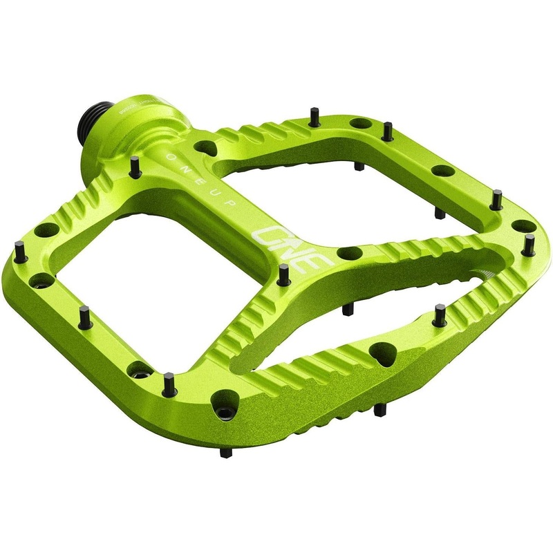 OneUp Components Aluminium Flat Pedals Green