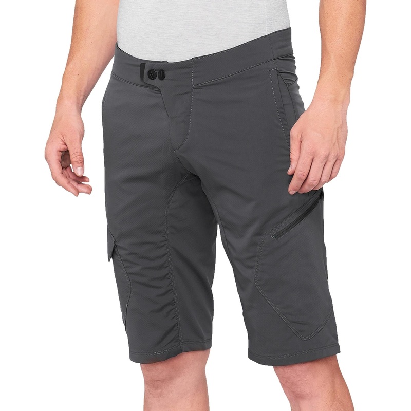 100% Ridecamp Shorts Charcoal