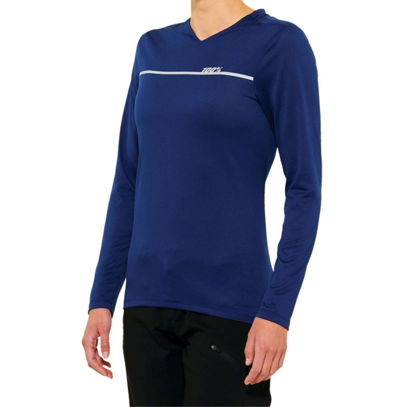 100% Ridecamp Women's Long Sleeve Jersey Navy