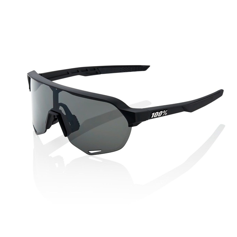 100% S2 Soft Tact Sunglasses Black with Smoke Lens