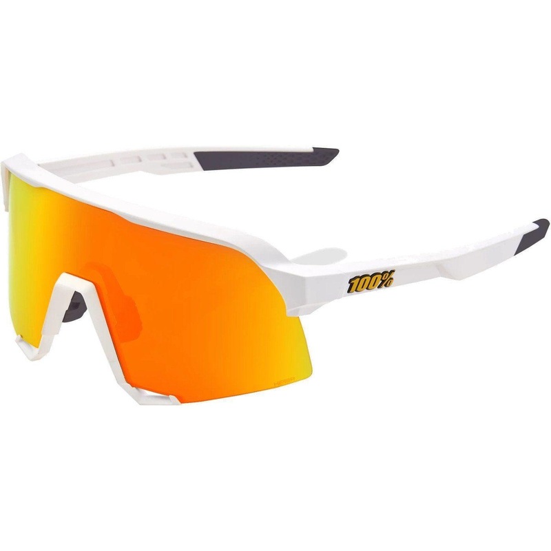 100% S2 Soft Tact Sunglasses HiPER Red Multilayer Mirror Lens/Off White