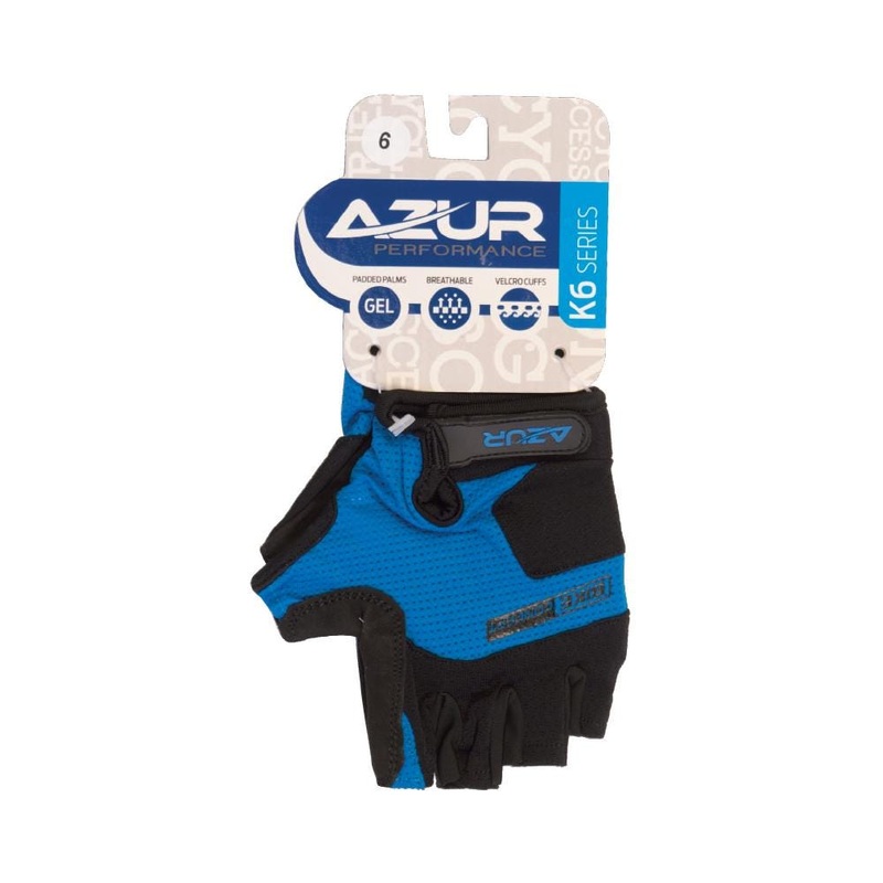 Azur Youth K6 Series Short Finger Gloves Blue