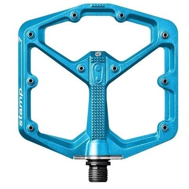 Crankbrothers Stamp 7 Flat MTB Pedals Large Electric Blue