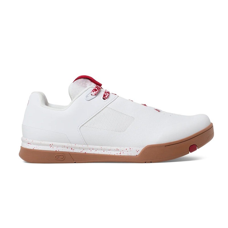 Crankbrothers Stamp Lace Flat MTB Shoes White/Red Splatter