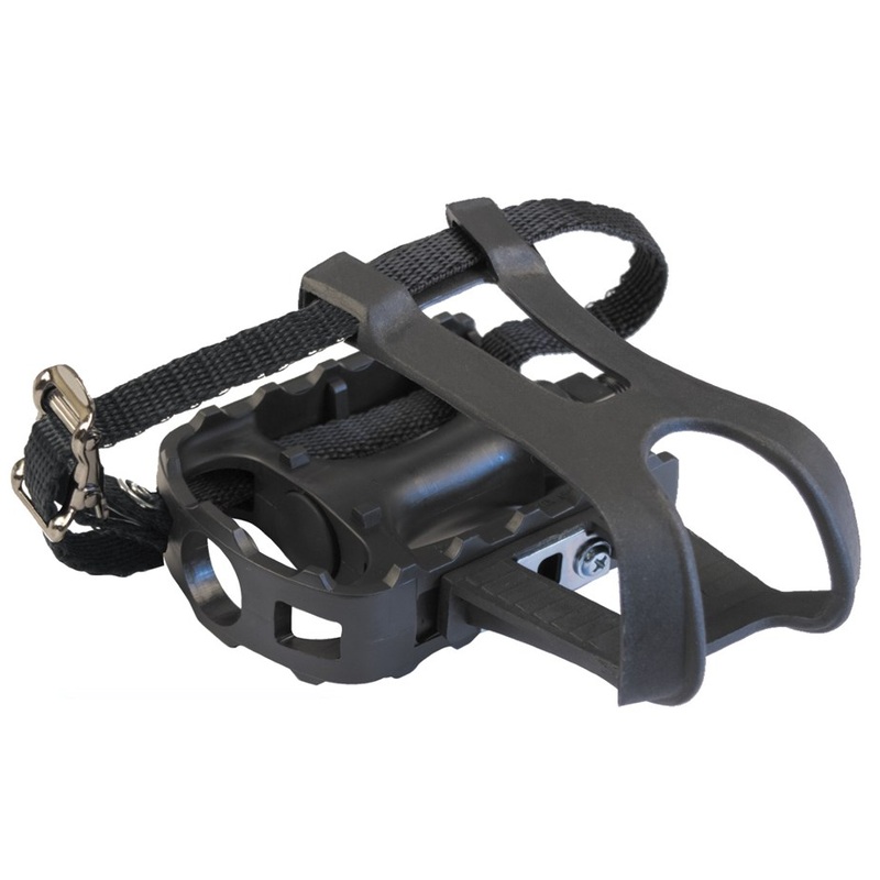 Azur GRIP+ Toe Clip Pedals & Straps 9/16''
