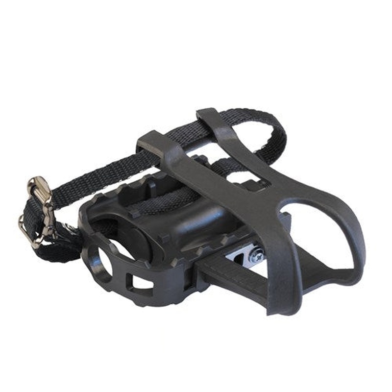 Azur GRIP+ Toe Clip & Straps 1/2'' Road Pedal Black