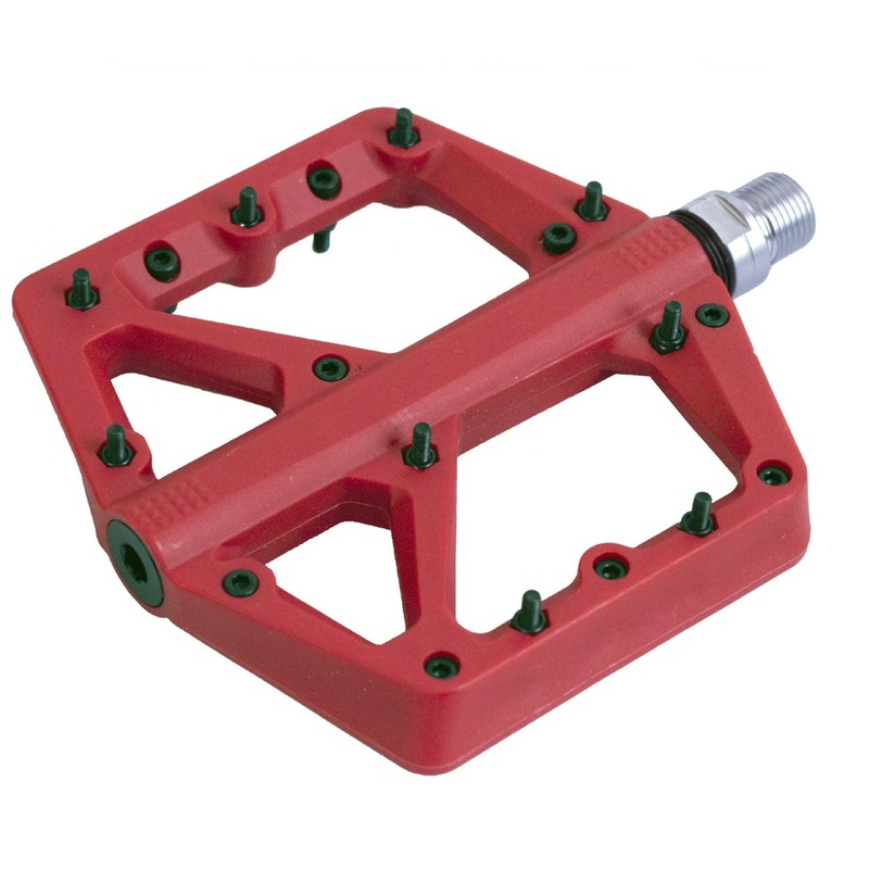 Azur Husky Flat Pedals Red