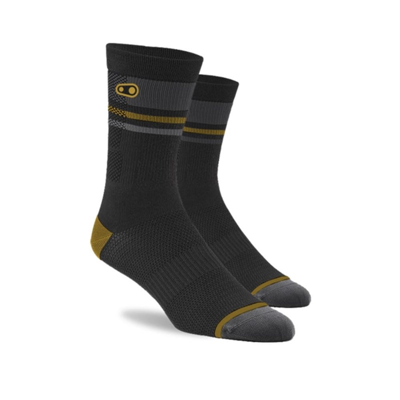 Crank Brothers Icon MTB Socks Black/Gold (SM/MD)