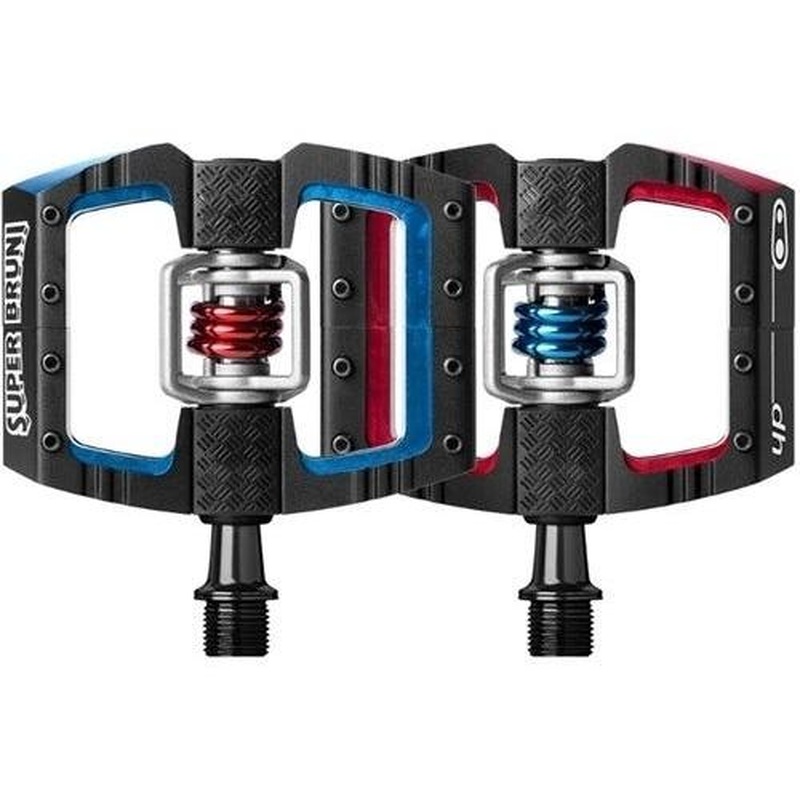 Crankbrothers Mallet DH Superbruni Edition MTB Pedals Black/Red/Blue
