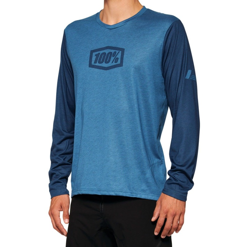 100% Airmatic Long Sleeve MTB Jersey Slate Blue