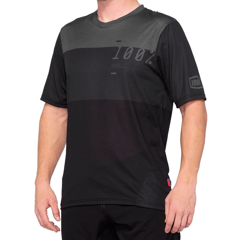 100% Airmatic Short Sleeve Jersey Charcoal/Black
