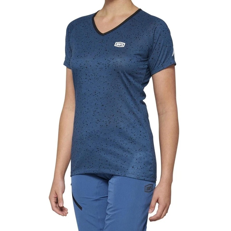 100% Airmatic Women's Short Sleeve Jersey Slate Blue