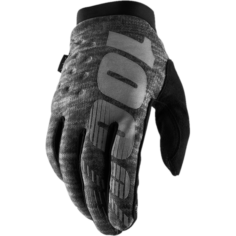 100% Brisker Full Finger Gloves Heather Grey