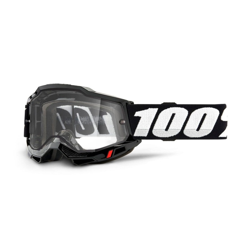 100% Accuri 2 Goggles Enduro Black Clear Vented/Dual Lens