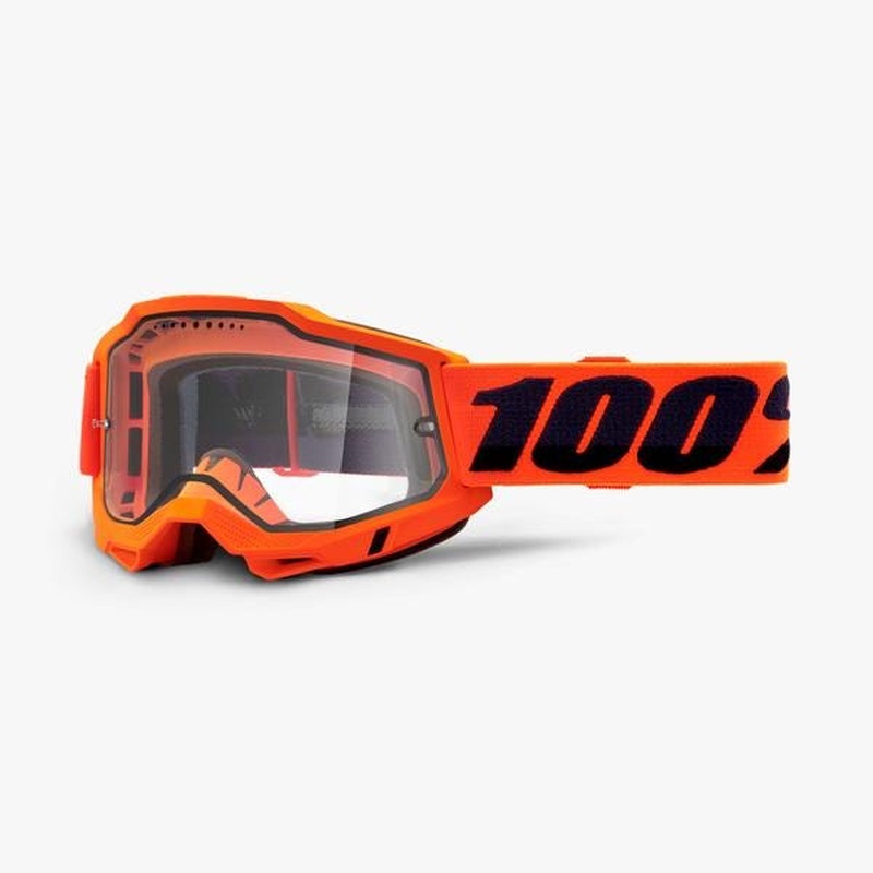 100% Accuri 2 Goggles Enduro Orange/Clear Vented Dual Lens