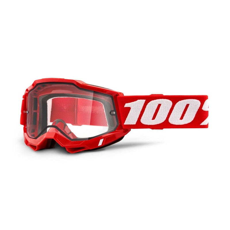 100% Accuri 2 Goggles Enduro Red Clear/Vented Dual Lens