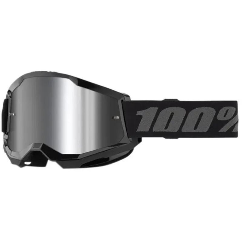 100% Accuri 2 Youth Goggles Black - Mirror Silver Lens