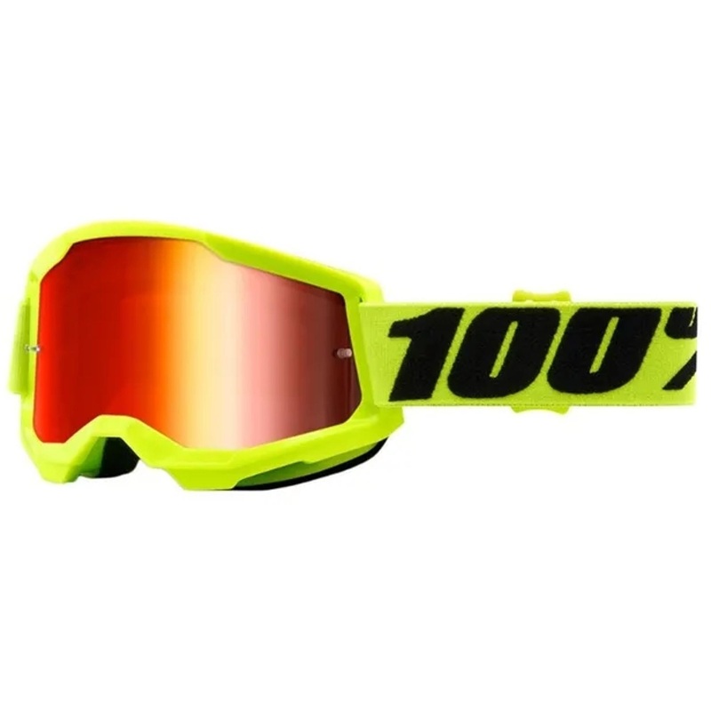 100% Accuri 2 Youth Goggles Neon Yellow - Mirror Silver Lens
