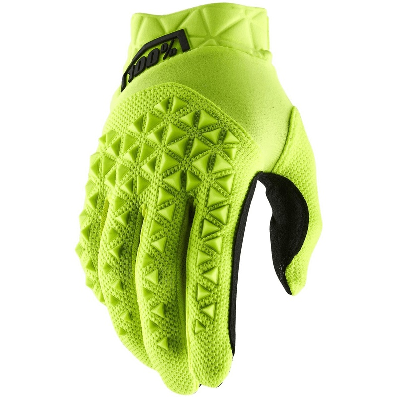 100% Airmatic Full Finger Youth Gloves Fluo Yellow/Black