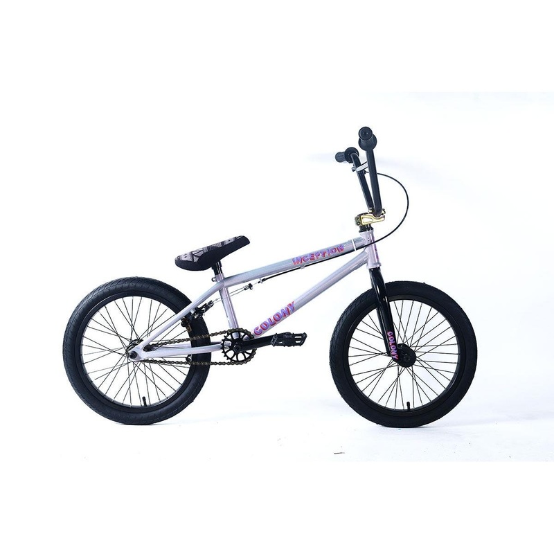 Colony Inception 18 Inch BMX Bike Pearl Silver/Rainbow (2019)