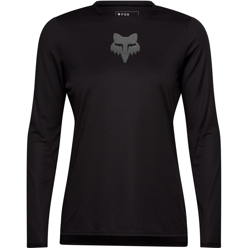 Fox Ranger Womens Long Sleeve MTB Jersey Black/Fox Head
