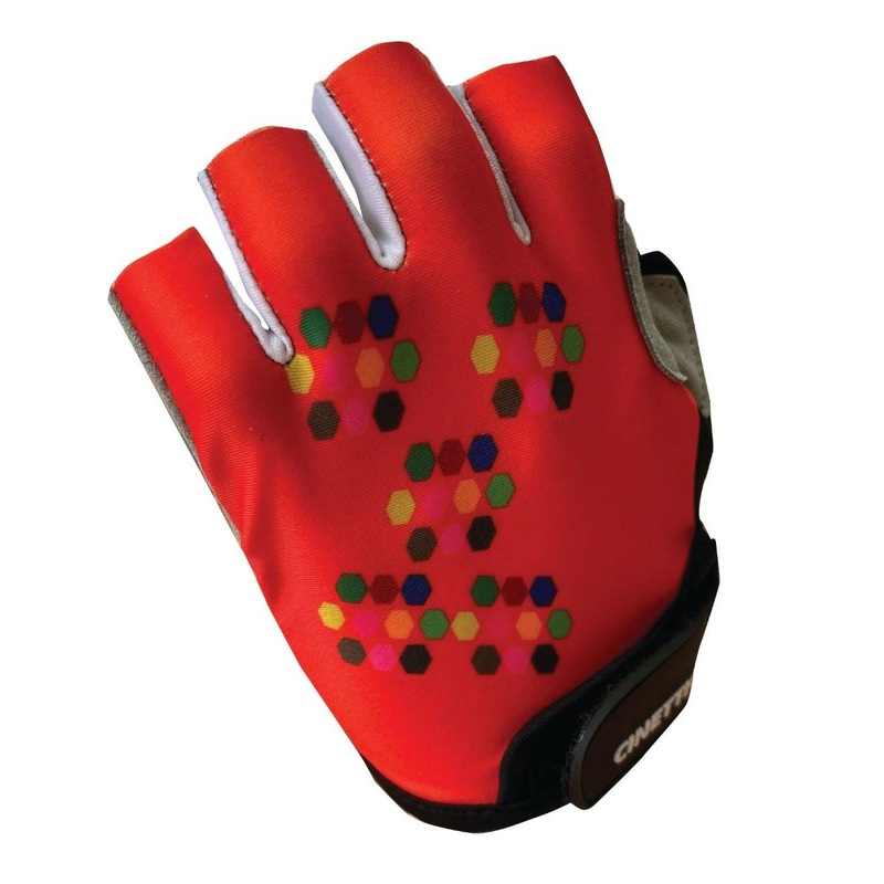 Cinettica Munch Youth Short Finger Gloves Coloured Hex Red