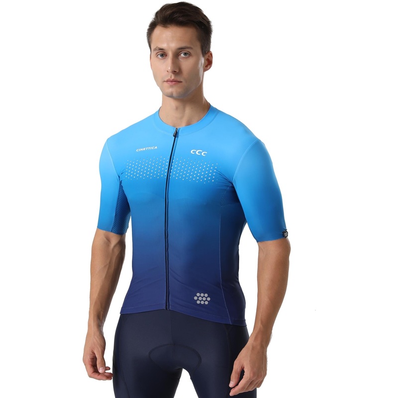 Cinettica Proton Short Sleeve Jersery Navy/Ocean Blue Fade