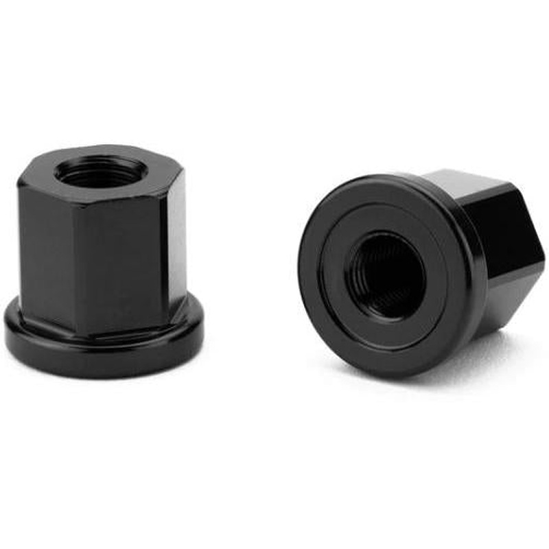 Cinema Axle Nuts Pair 3/8'' Black