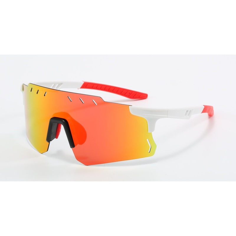 Cinettica C5 Polarised Sunglasses White - Red Lens