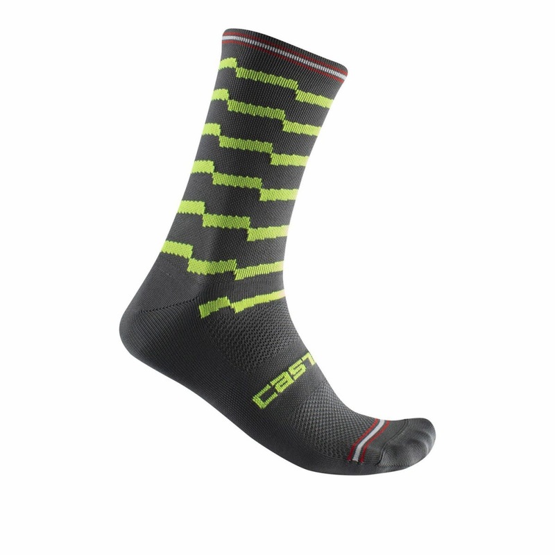 Castelli Unlimited 18'' Socks Dark Grey/Lime