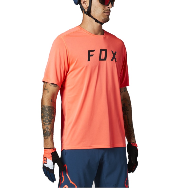 FOX Ranger Block Short Sleeve Jersey Atomic Punch