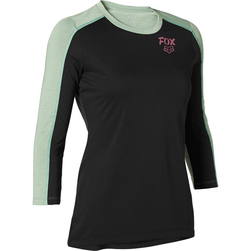 FOX Ranger Drirelease Womens 3/4 Jersey Black/Green 2021