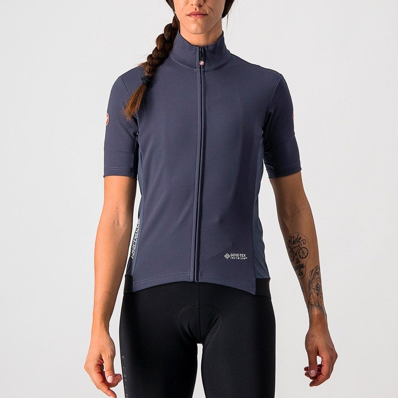 Castelli Perfetto Rosso Corsa Light LS Women's Jersey Steel Blue