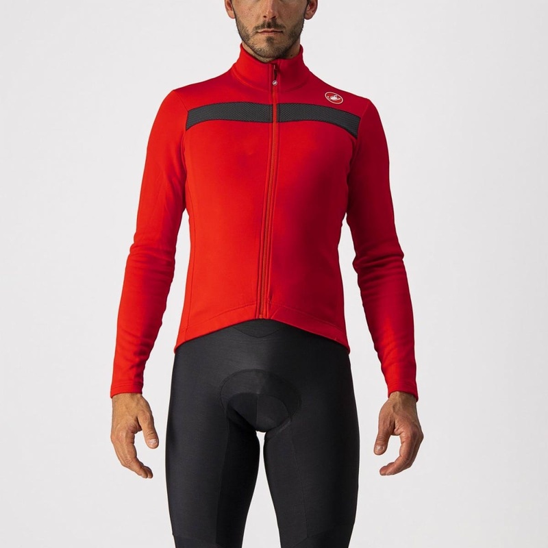 Castelli Puro 3 LS Jersey Red/Black Reflex