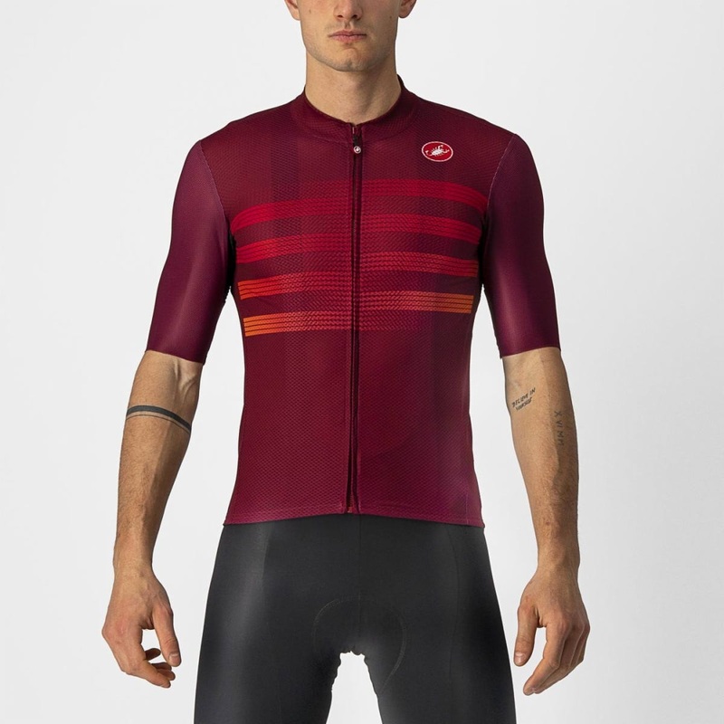 Castelli Endurance Pro Jersey Bordeaux Red/Orange