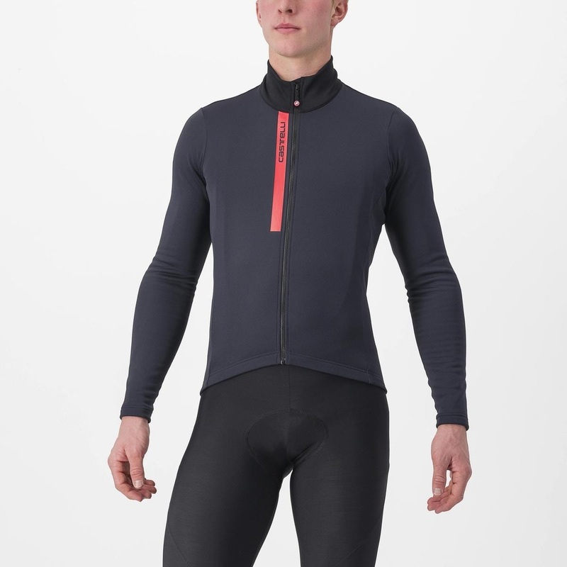 Castelli Entrata Thermal Jersey Light Black Red
