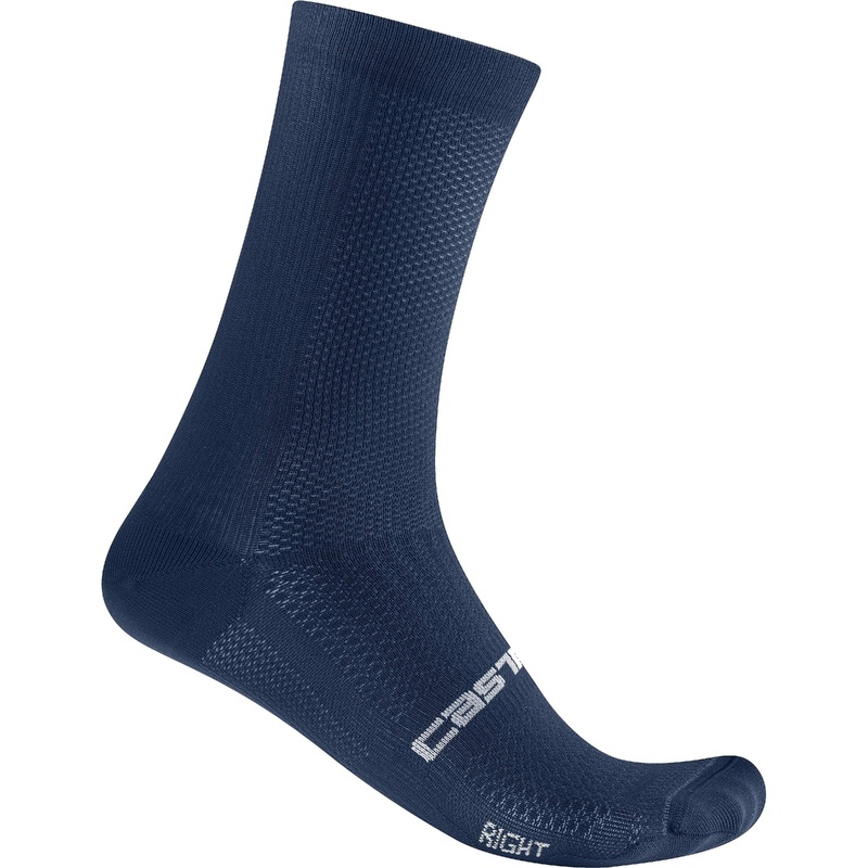 Castelli Espresso 18 Road Socks 18cm Belgian Blue
