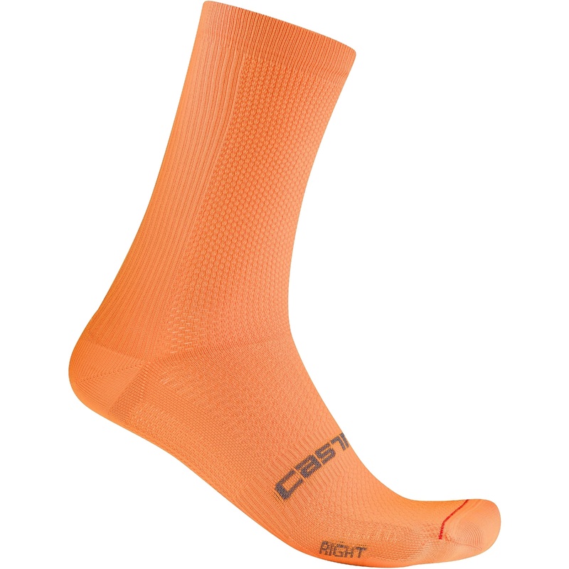 Castelli Espresso 18 Road Socks 18cm Vivid Orange