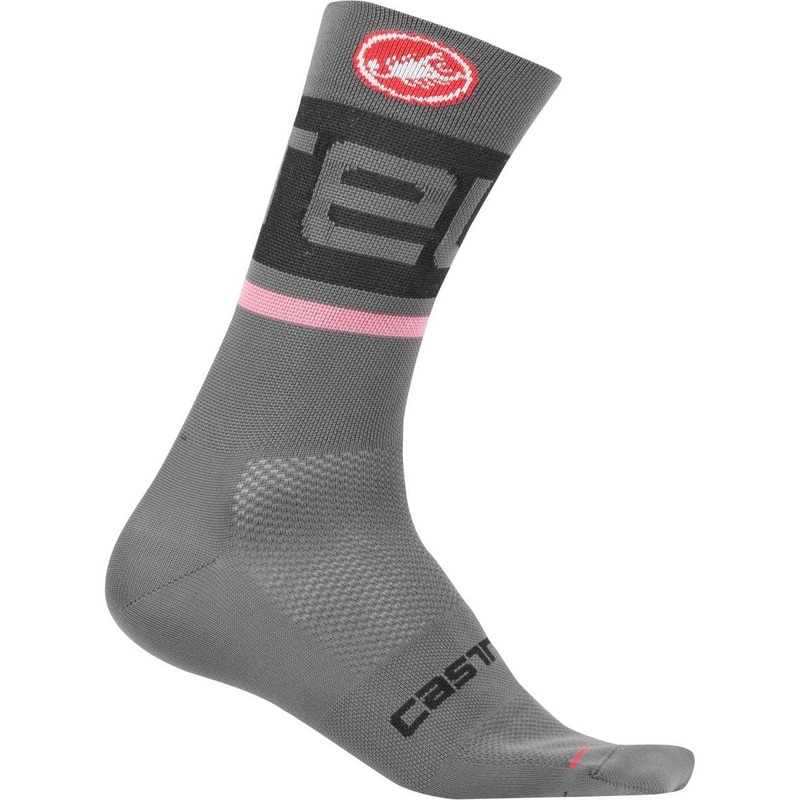 Castelli Free Kit 13 Inch Socks Dark Gray/Pink
