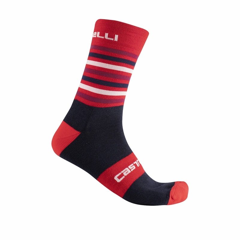 Castelli Gregge 15 Socks Red/Saville Blue